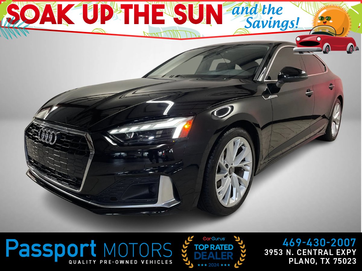 Black 2023 Audi A5 Sportback quattro Premium 40 TFSI AWD Sedan All-Wheel Drive 7-Speed Dual Clutch