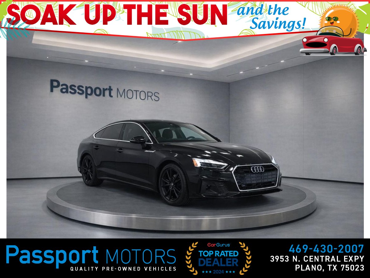 Black 2023 Audi A5 Sportback quattro Premium 40 TFSI AWD Sedan All-Wheel Drive 7-Speed Dual Clutch