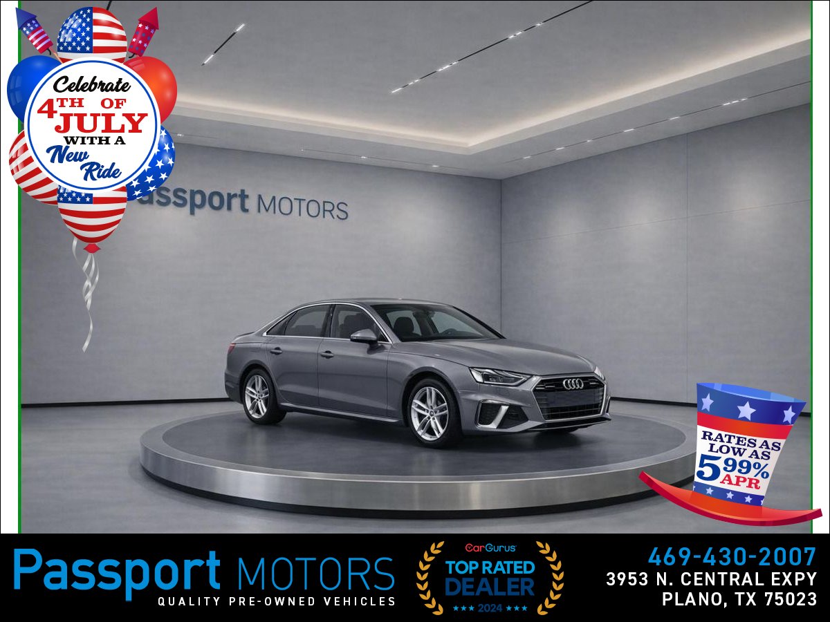 Blue 2022 Audi A4 Sedan All-Wheel Drive 7-Speed Dual Clutch