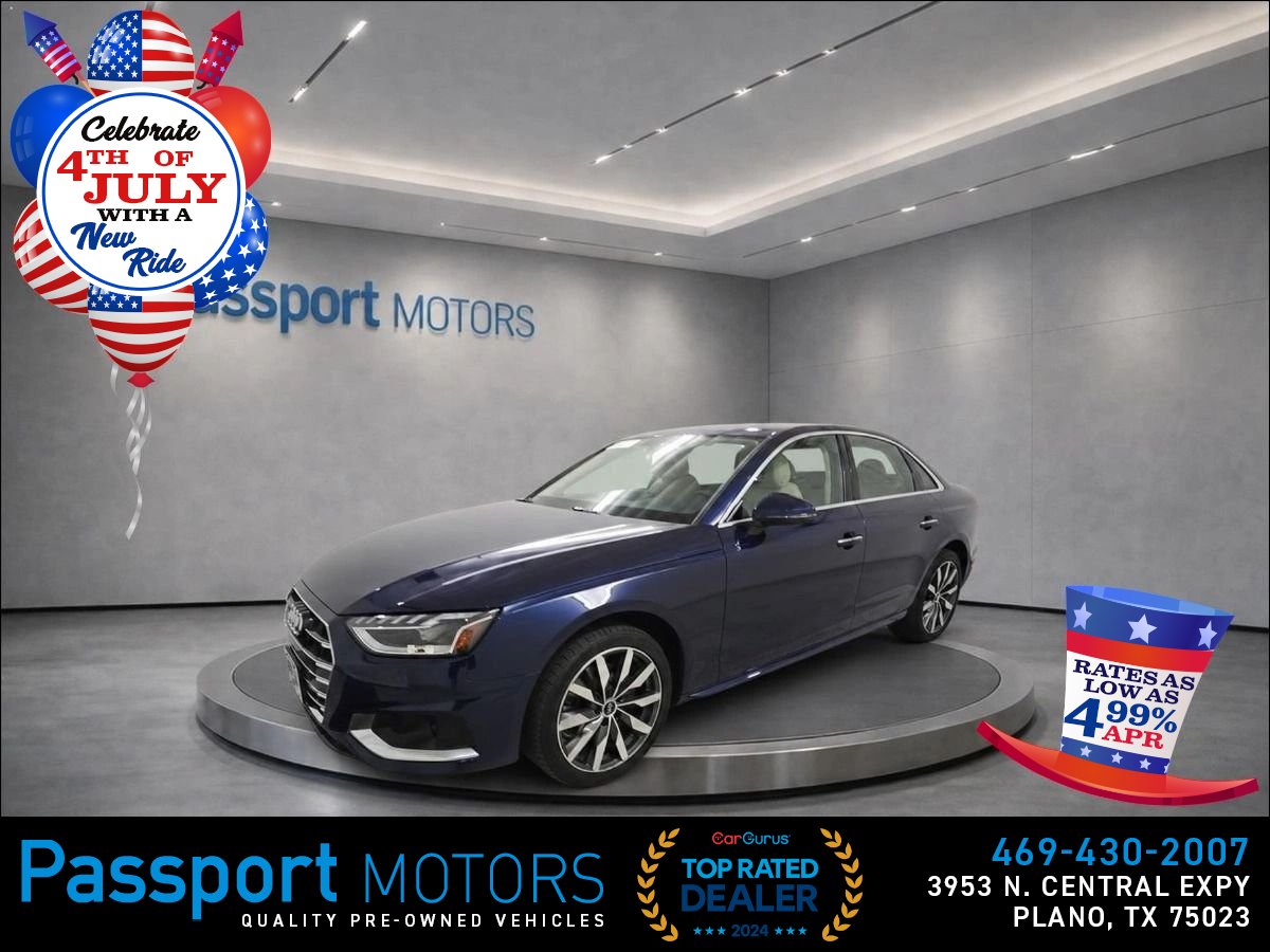 Blue 2023 Audi A4 Sedan All-Wheel Drive 7-Speed Dual Clutch