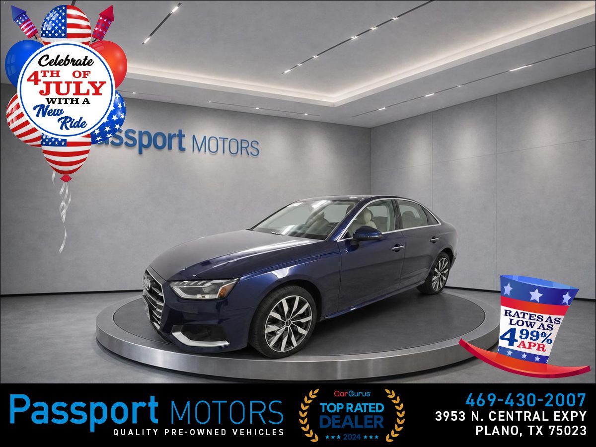 Blue 2023 Audi A4 Sedan All-Wheel Drive 7-Speed Dual Clutch