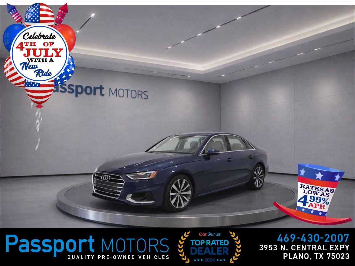 Blue 2023 Audi A4 Sedan All-Wheel Drive 7-Speed Dual Clutch