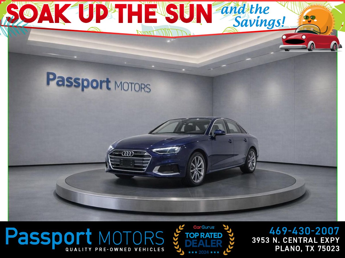 Blue 2023 Audi A4 Sedan All-Wheel Drive 7-Speed Dual Clutch
