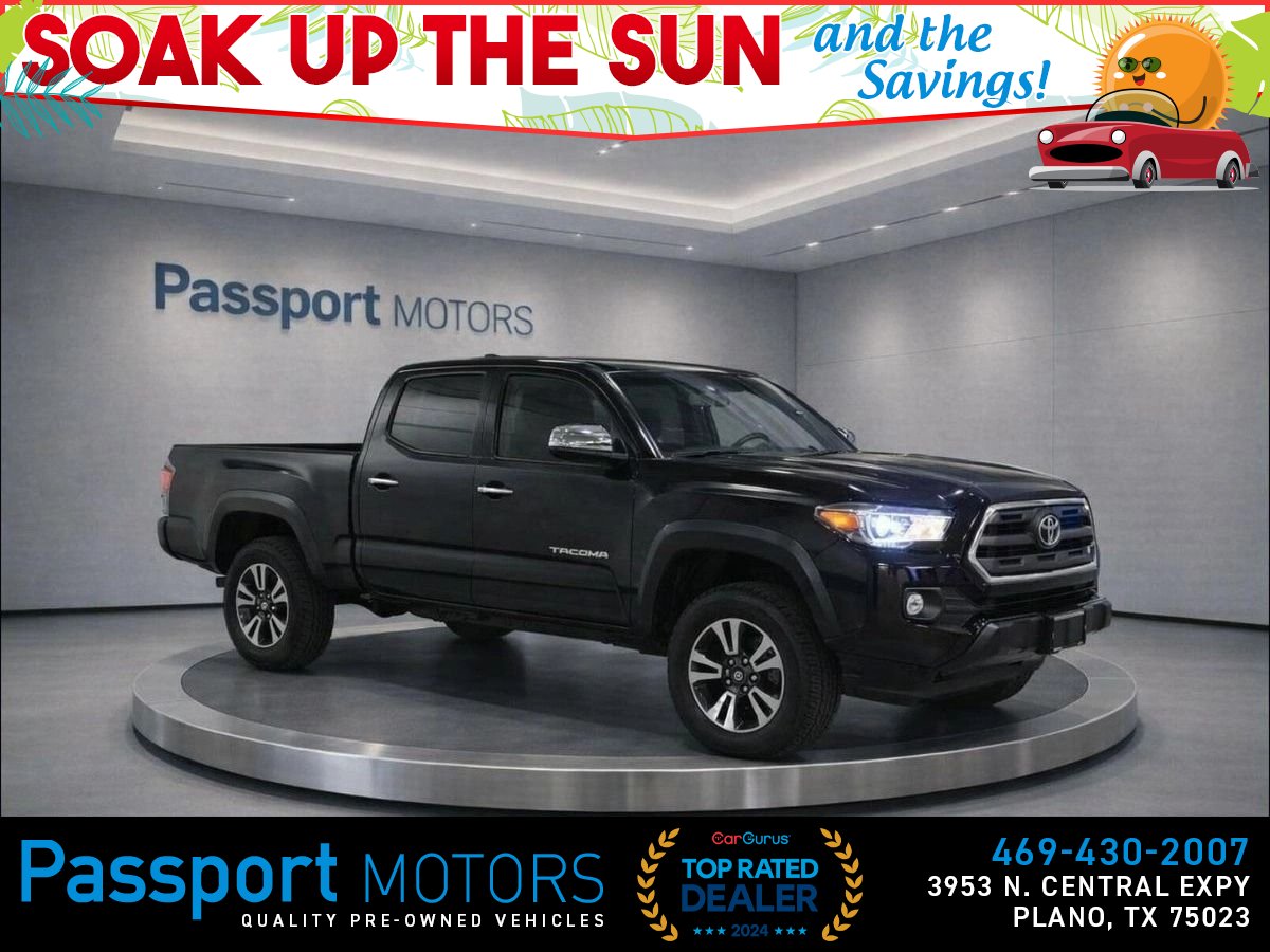 Black 2022 Toyota Tacoma Limited Double Cab RWD Pickup Truck 4X2 6-Speed Automatic