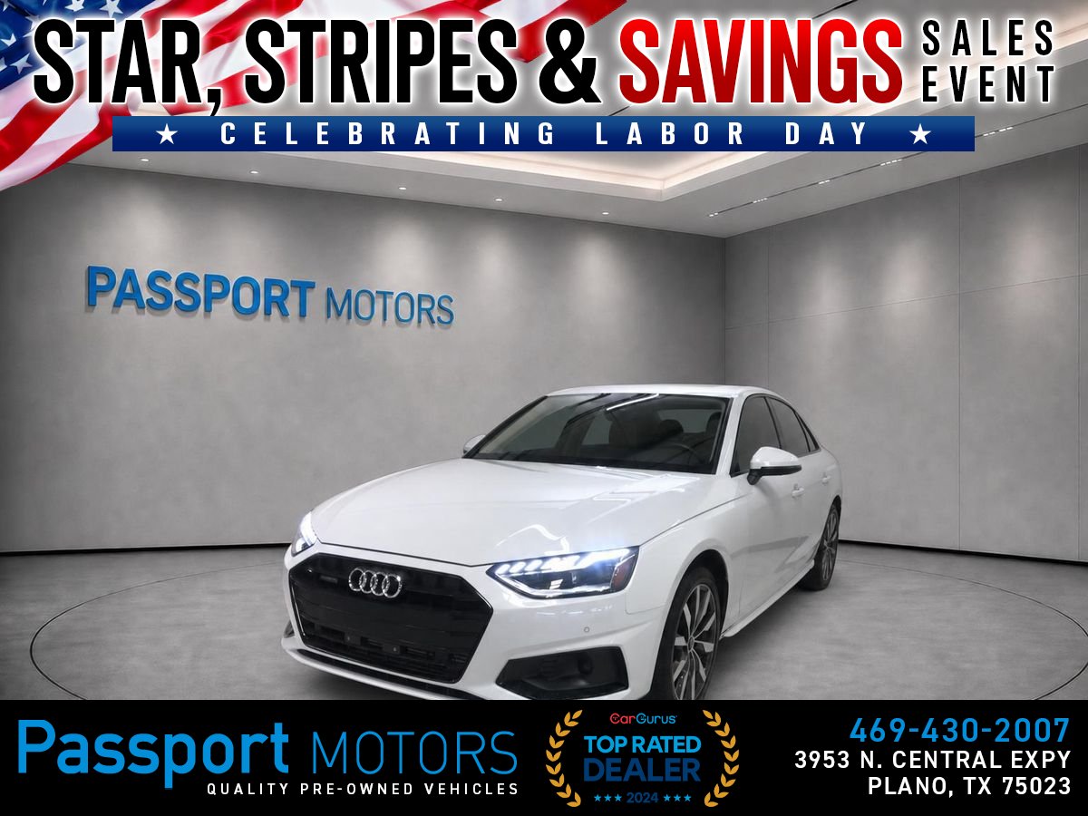 White 2023 Audi A4 Sedan All-Wheel Drive 7-Speed Dual Clutch