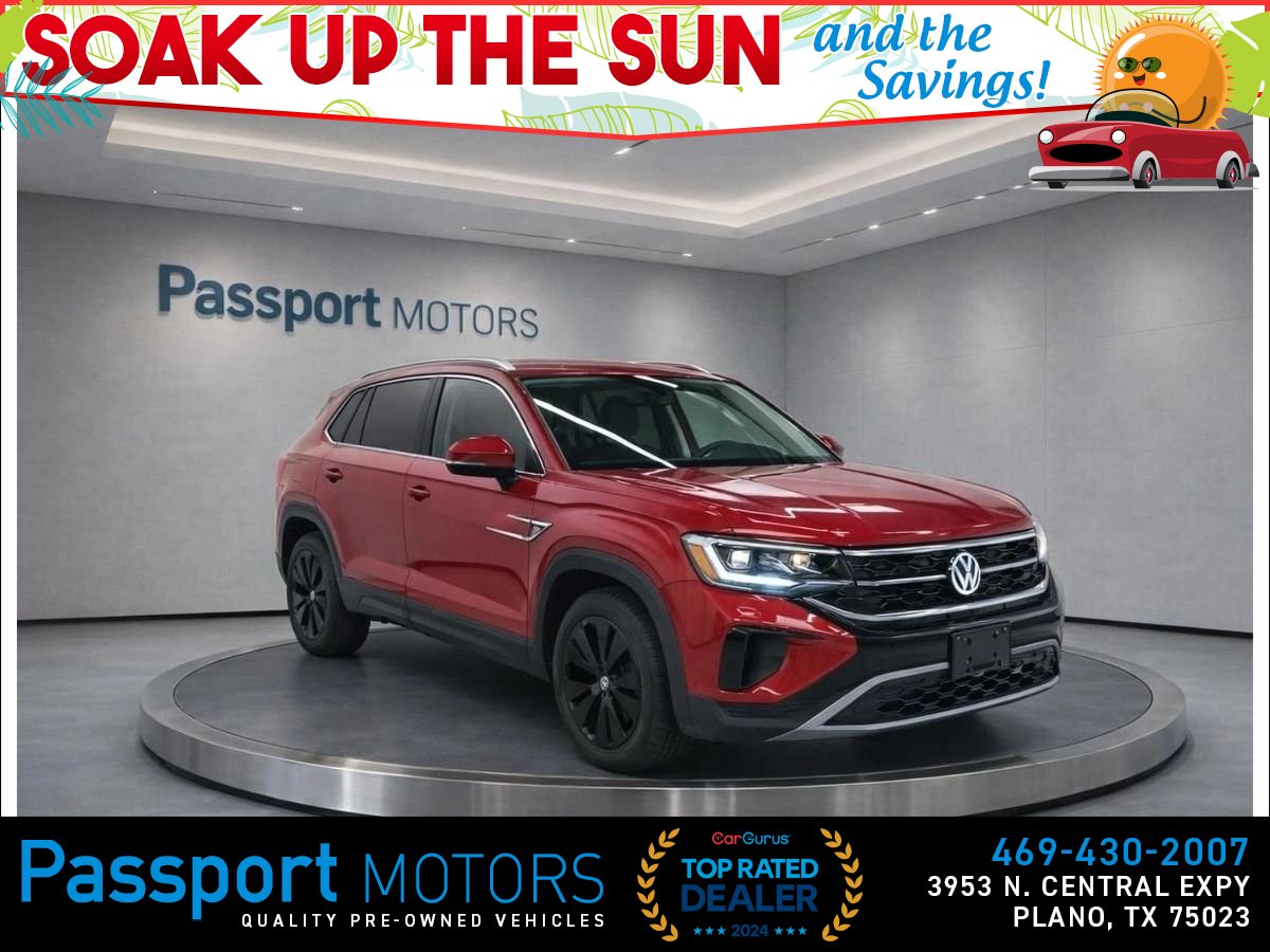 AURORA RED METALLIC 2025 Volkswagen Atlas Cross Sport SE 4Motion with Technology SUV / Crossover All-Wheel Drive 8-Speed Automatic