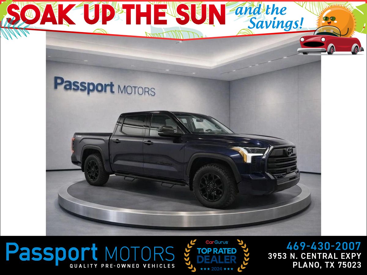 Blue 2023 Toyota Tundra SR5 CrewMax Cab RWD Pickup Truck 4X2 Automatic