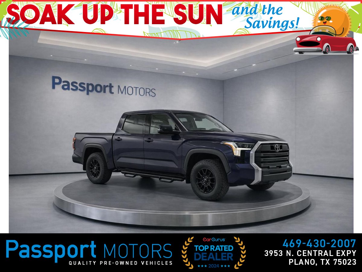 Blue 2023 Toyota Tundra SR5 CrewMax Cab RWD Pickup Truck 4X2 Automatic