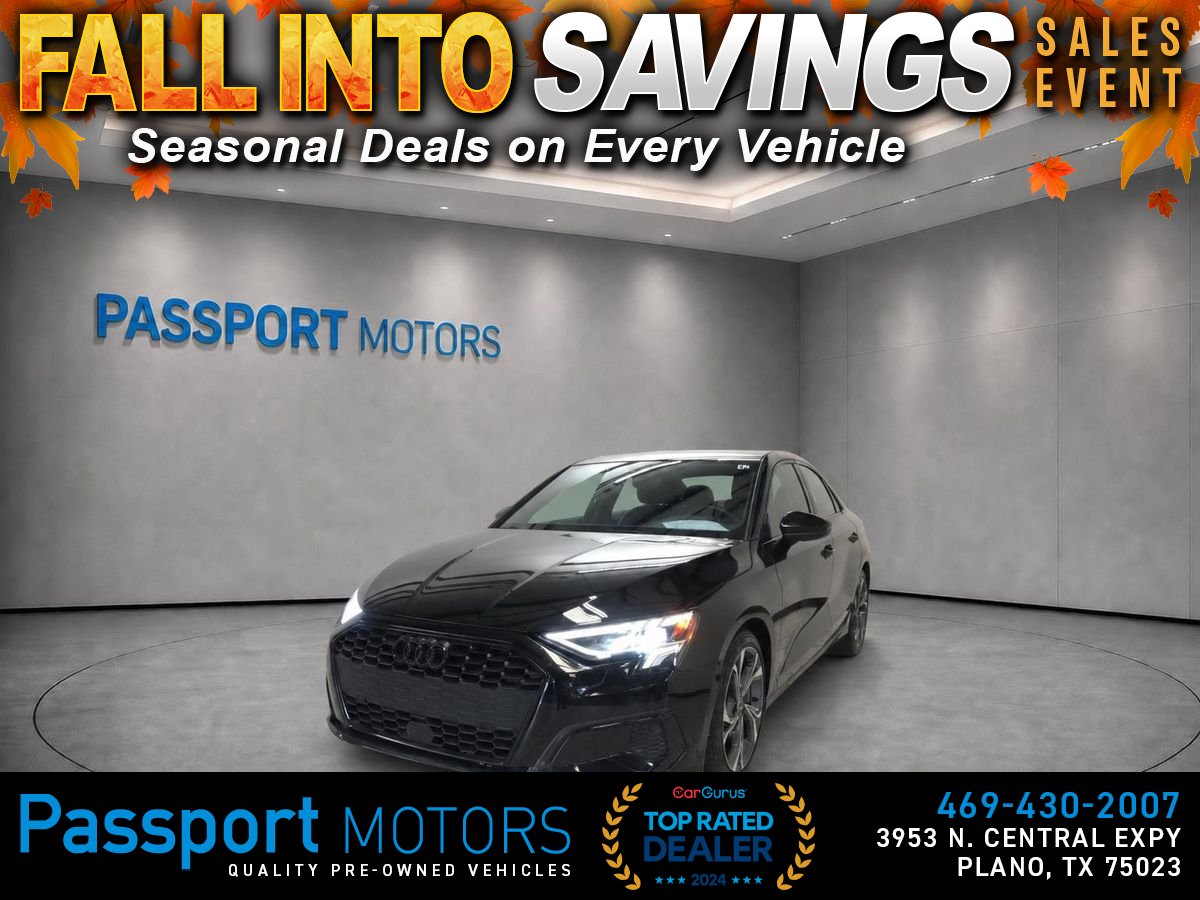 Black 2023 Audi A3 Sedan Front-Wheel Drive 7-Speed Dual Clutch