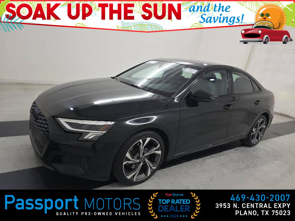 Black 2023 Audi A3 Sedan Front-Wheel Drive 7-Speed Dual Clutch