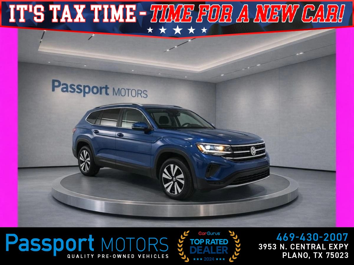 Blue 2025 Volkswagen Atlas SE FWD with Technology SUV / Crossover Front-Wheel Drive 8-Speed Automatic