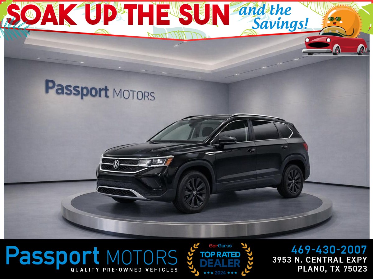 Black 2022 Volkswagen Taos S FWD SUV / Crossover Front-Wheel Drive 8-Speed Automatic