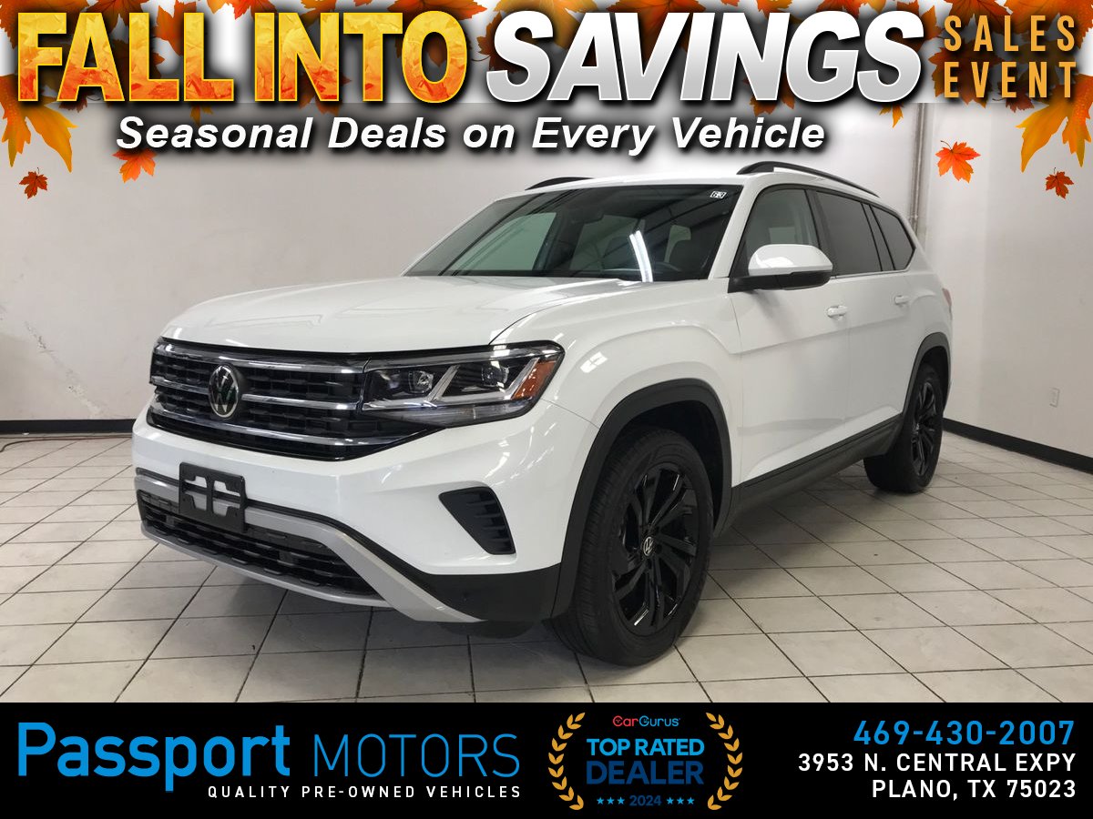 White 2023 Volkswagen Atlas 8-Speed Automatic