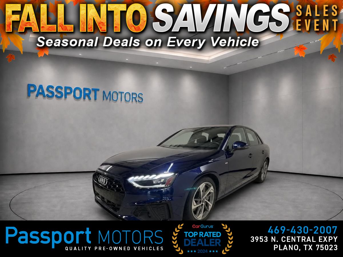 Blue 2021 Audi A4 Sedan All-Wheel Drive 7-Speed Dual Clutch
