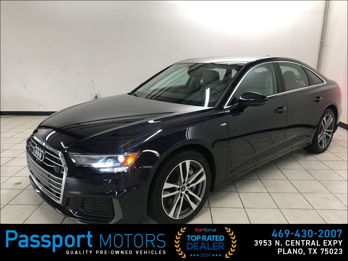 Blue 2023 Audi A6 quattro Premium Plus 55 TFSI Sedan All-Wheel Drive 7-Speed Dual Clutch