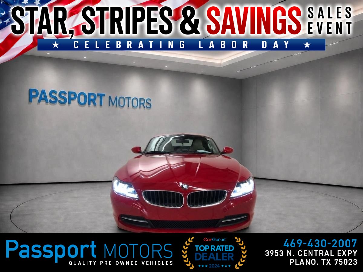 Red 2009 BMW Z4 Convertible Rear-Wheel Drive 6-Speed Automatic Overdrive