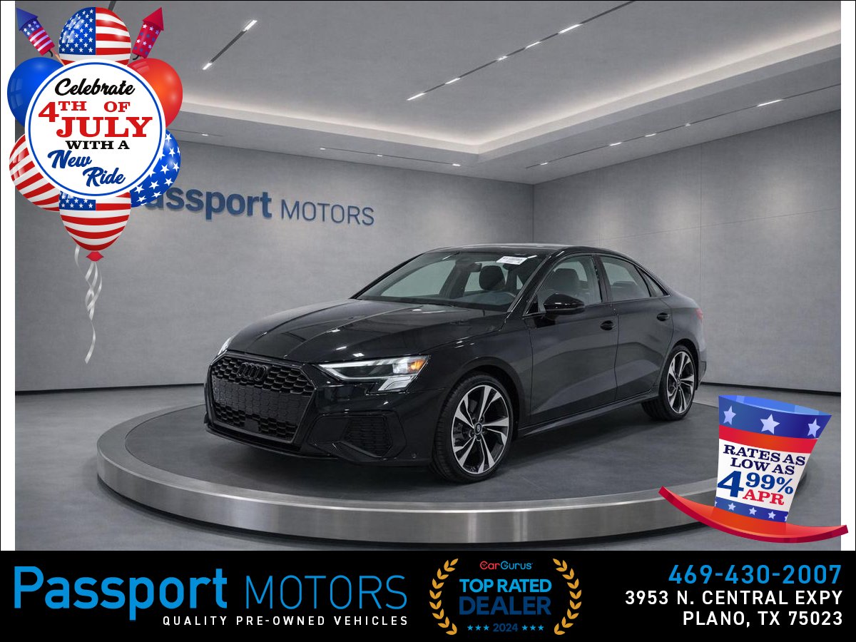 Black 2023 Audi A3 Sedan Front-Wheel Drive 7-Speed Dual Clutch