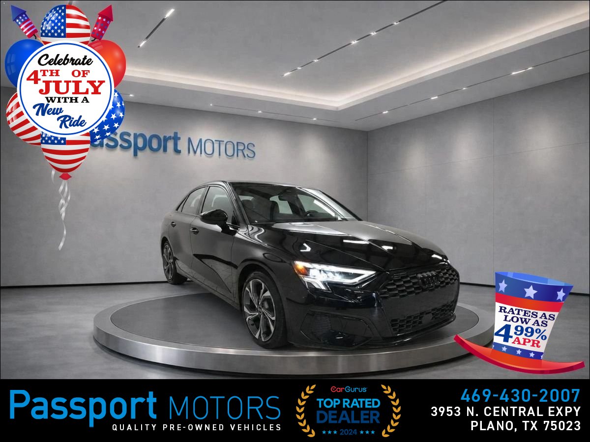Black 2023 Audi A3 Sedan Front-Wheel Drive 7-Speed Dual Clutch
