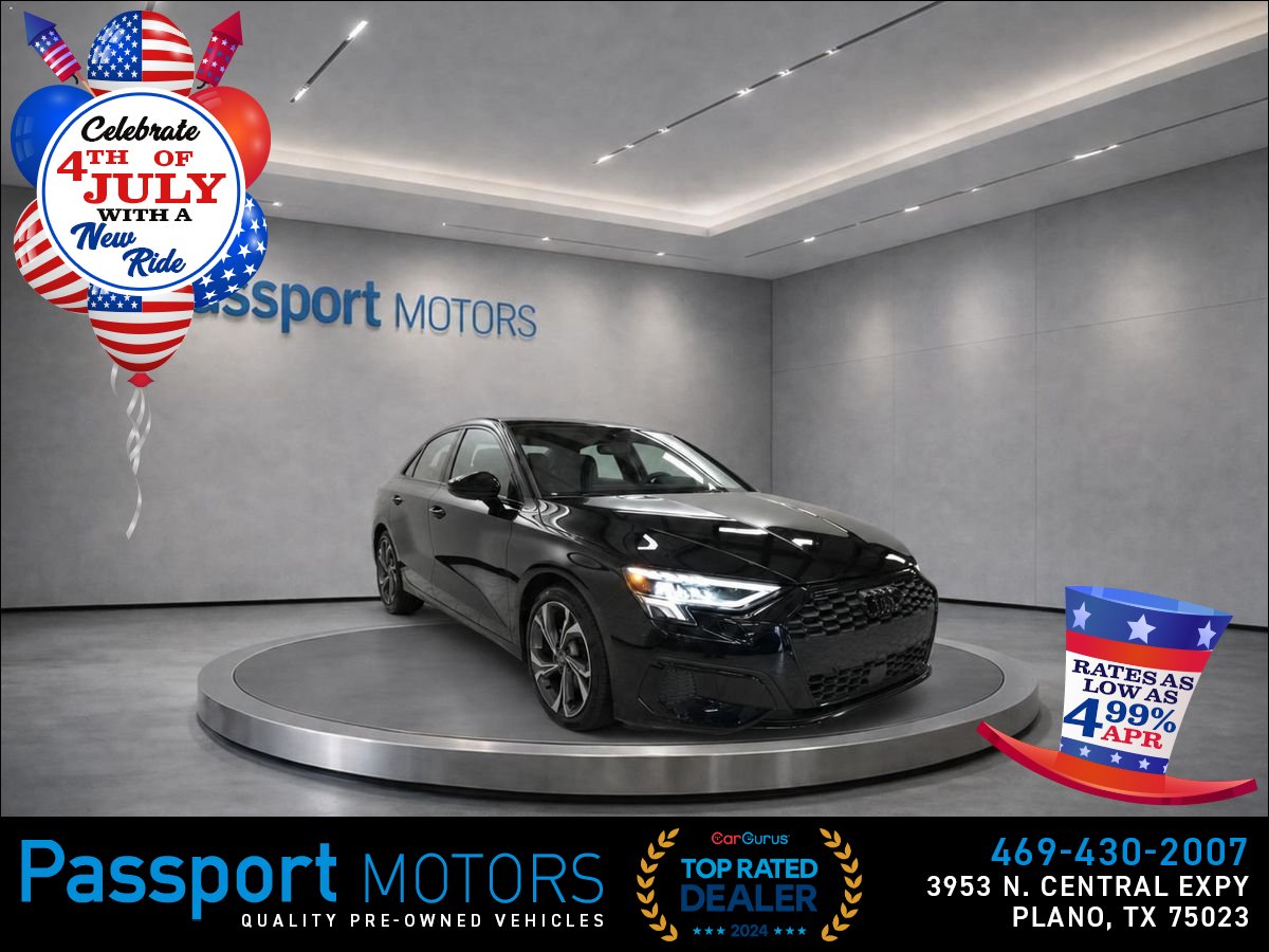 Black 2023 Audi A3 Sedan Front-Wheel Drive 7-Speed Dual Clutch