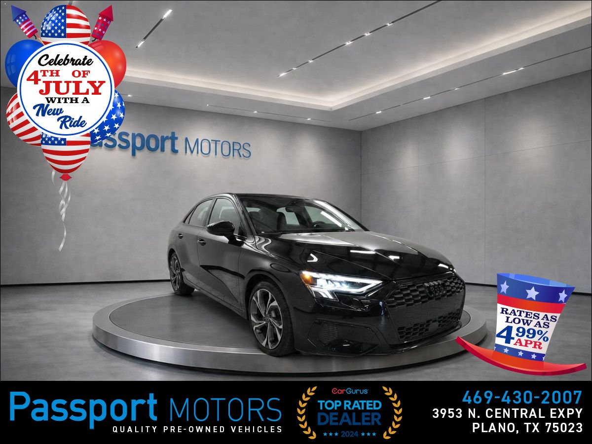 Black 2023 Audi A3 Sedan Front-Wheel Drive 7-Speed Dual Clutch