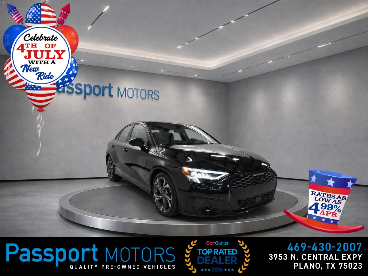 Black 2023 Audi A3 Sedan Front-Wheel Drive 7-Speed Dual Clutch