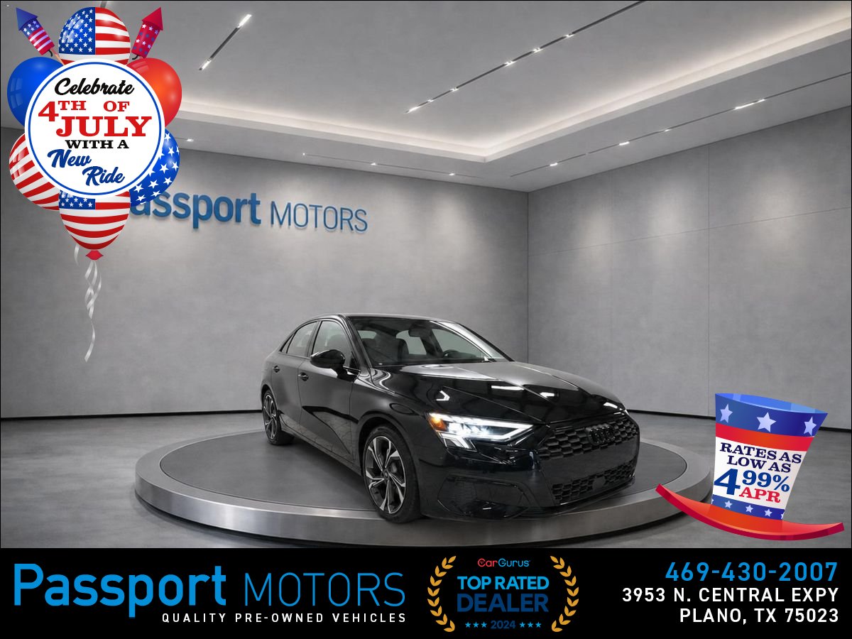 Black 2023 Audi A3 Sedan Front-Wheel Drive 7-Speed Dual Clutch