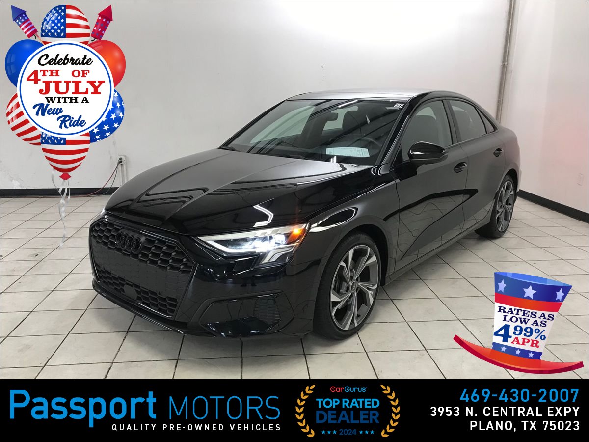 Black 2023 Audi A3 Sedan Front-Wheel Drive 7-Speed Dual Clutch