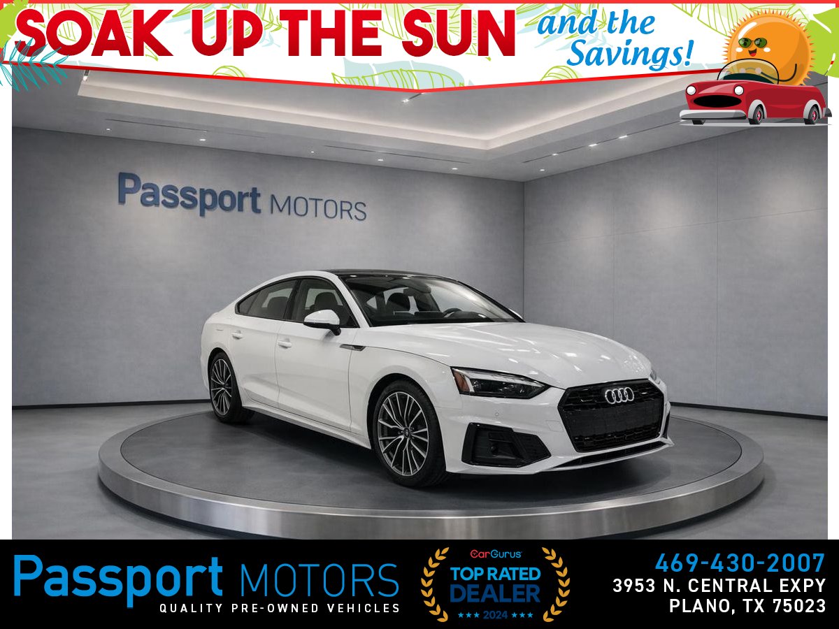 White 2022 Audi A5 Sportback 40 TFSI quattro Premium Plus AWD Sedan All-Wheel Drive 7-Speed Dual Clutch