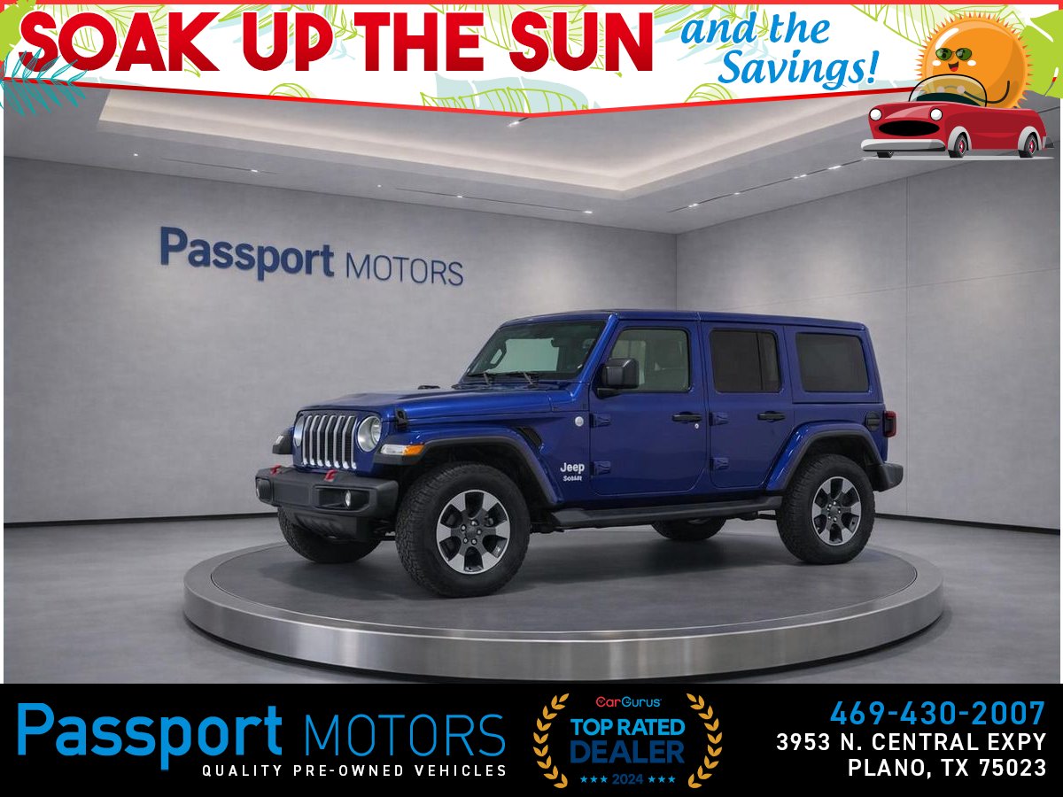 Blue 2018 Jeep Wrangler Unlimited Sahara 4WD SUV / Crossover Four-Wheel Drive 8-Speed Automatic