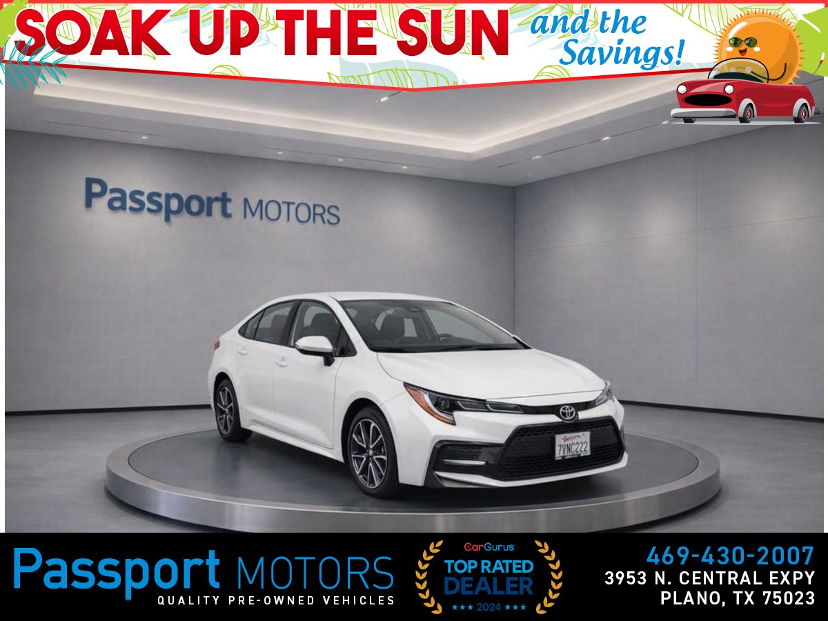 White 2022 Toyota Corolla Sedan Front-Wheel Drive Continuously Variable Transmission