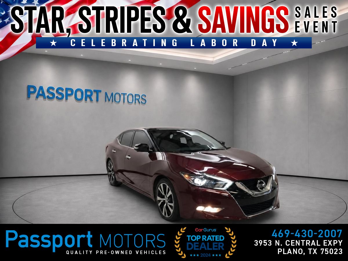 Red 2017 Nissan Maxima Sedan Front-Wheel Drive Continuously Variable Transmission