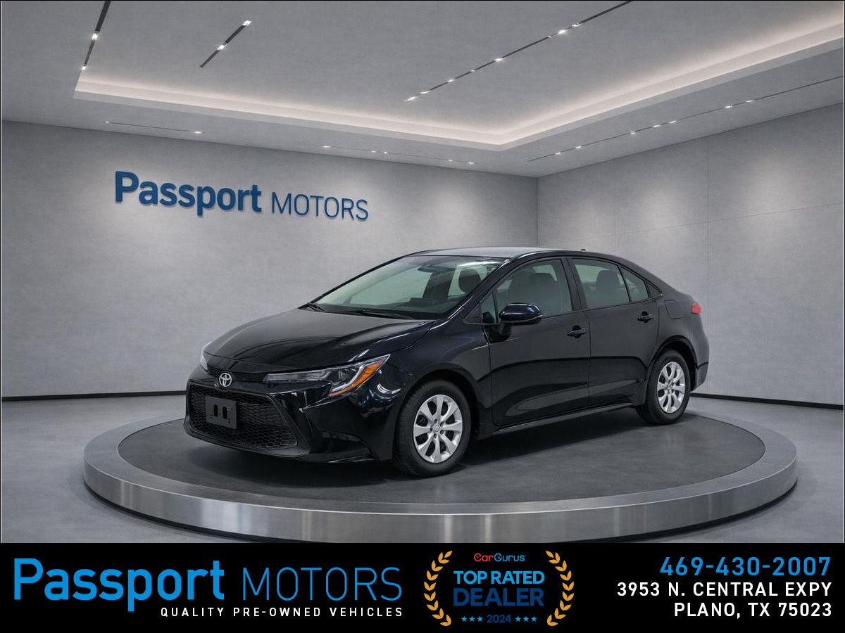 Black 2022 Toyota Corolla LE FWD Sedan Front-Wheel Drive Continuously Variable Transmission
