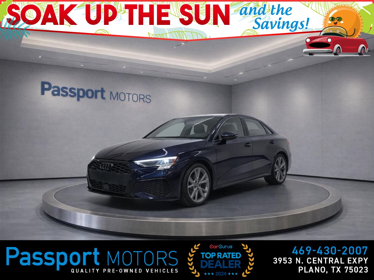 Blue 2024 Audi A3 Sedan All-Wheel Drive 7-Speed Dual Clutch