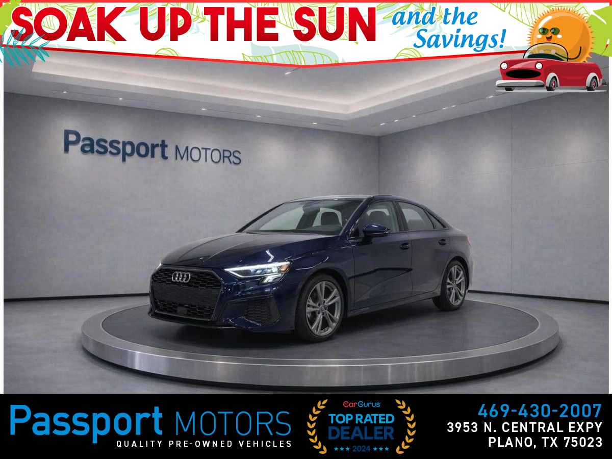 Blue 2024 Audi A3 Sedan All-Wheel Drive 7-Speed Dual Clutch