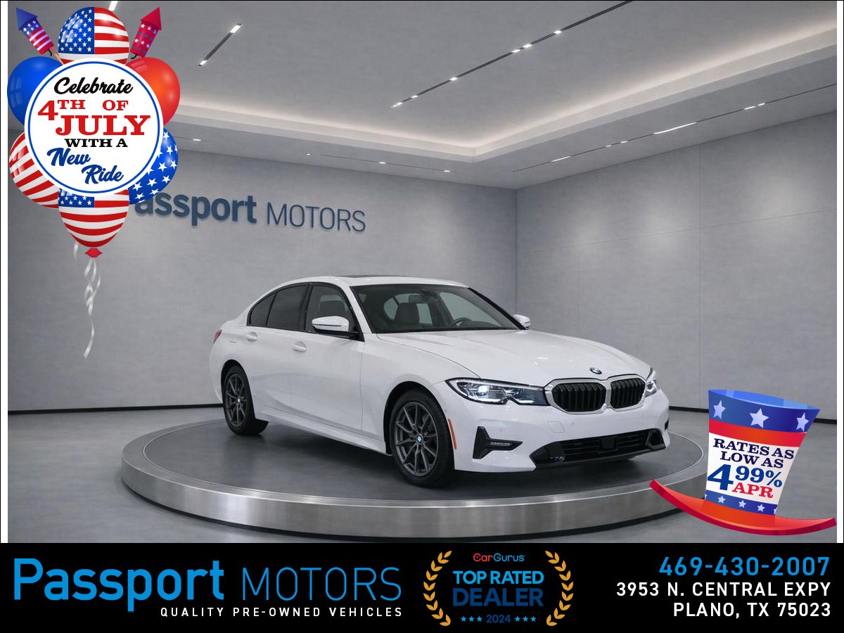 White 2025 BMW 3 Series Sedan Rear-Wheel Drive 8-Speed Automatic