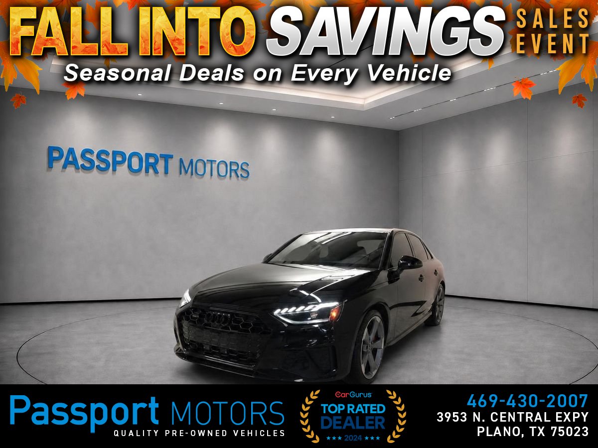 Black 2024 Audi A4 Sedan All-Wheel Drive 7-Speed Dual Clutch