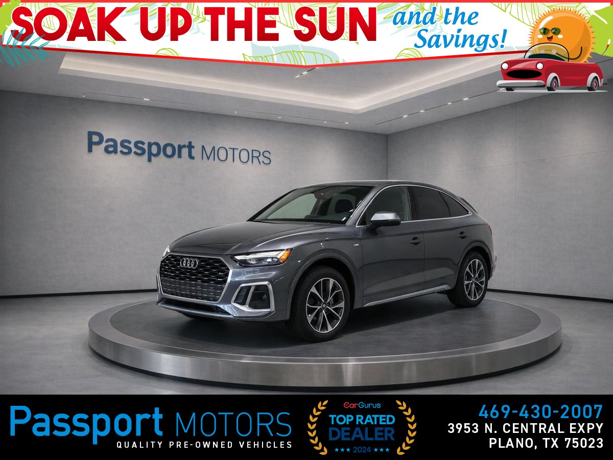 Gray 2023 Audi Q5 Sportback quattro Premium S Line 45 TFSI AWD Sedan All-Wheel Drive 7-Speed Dual Clutch