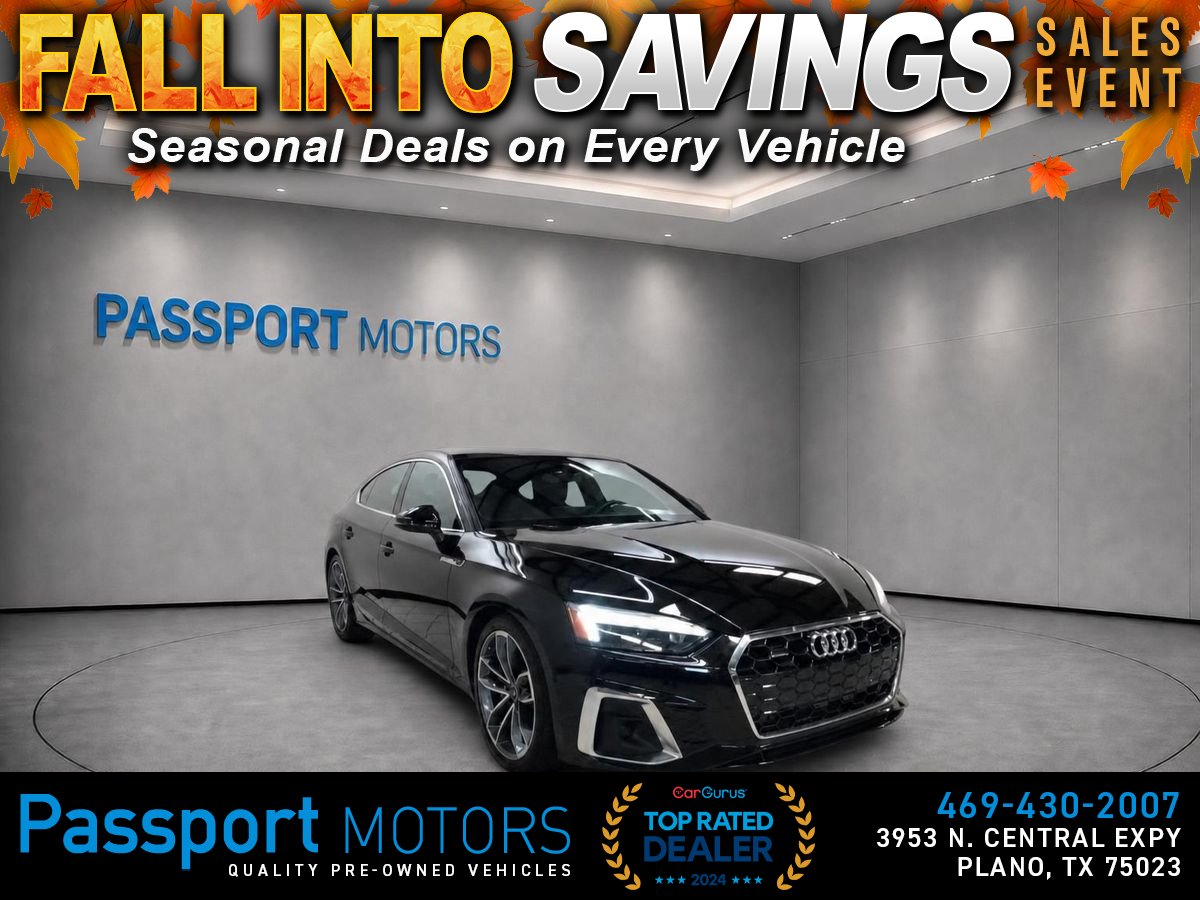 Black 2023 Audi A5 Sportback Sedan All-Wheel Drive 7-Speed Dual Clutch