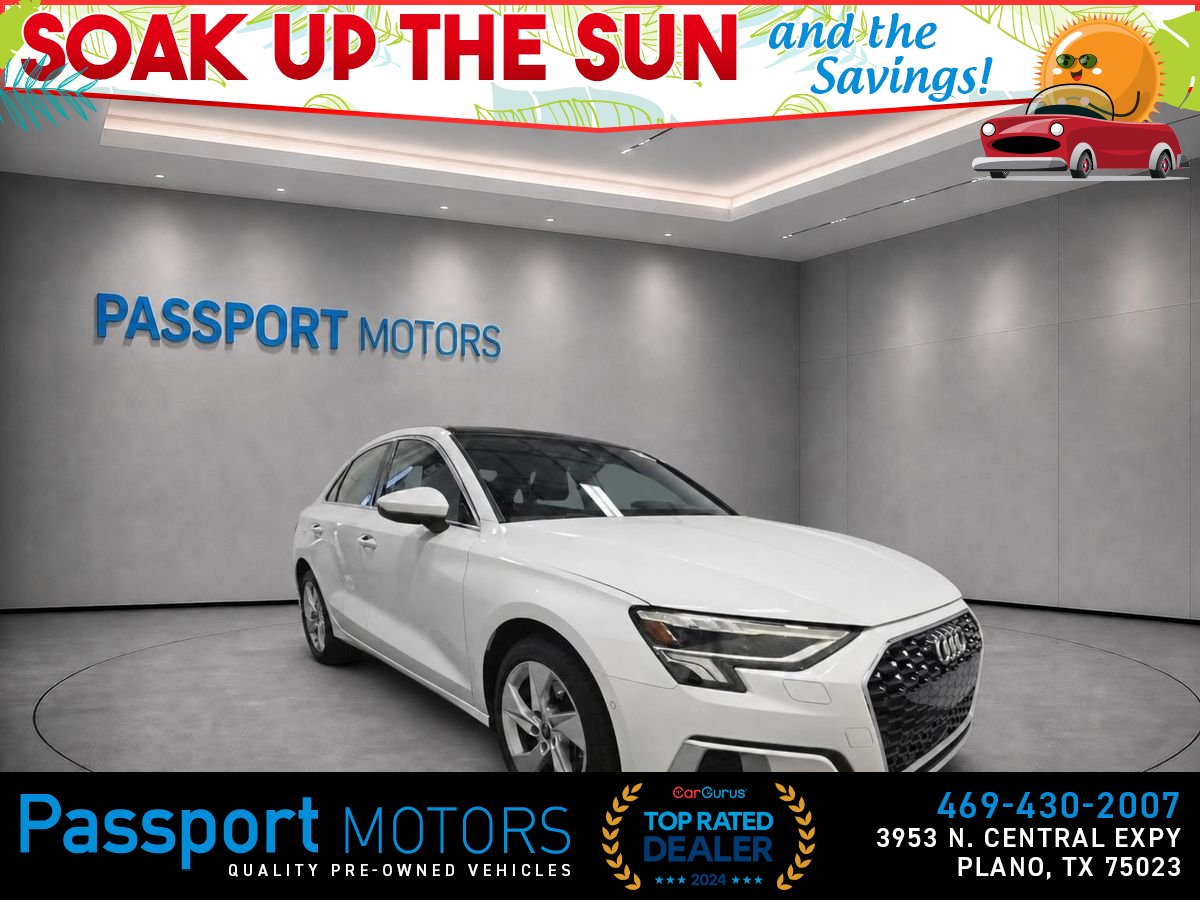 White 2023 Audi A3 Sedan Front-Wheel Drive 7-Speed Dual Clutch