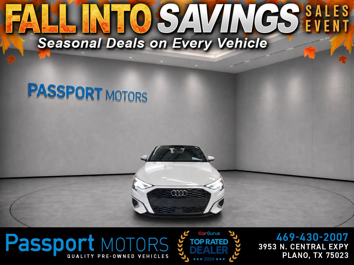 White 2023 Audi A3 Sedan Front-Wheel Drive 7-Speed Dual Clutch