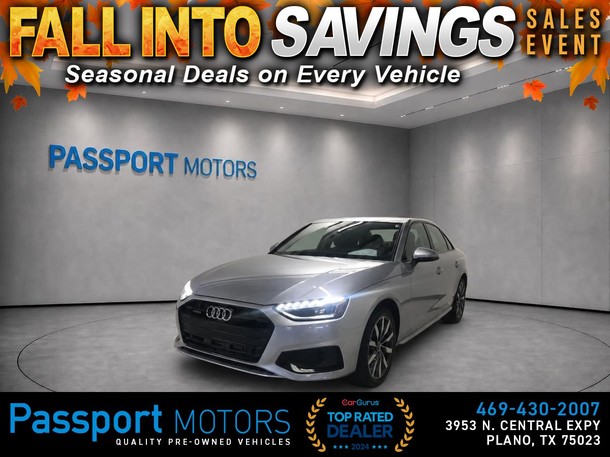Silver 2023 Audi A4 Sedan All-Wheel Drive 7-Speed Dual Clutch