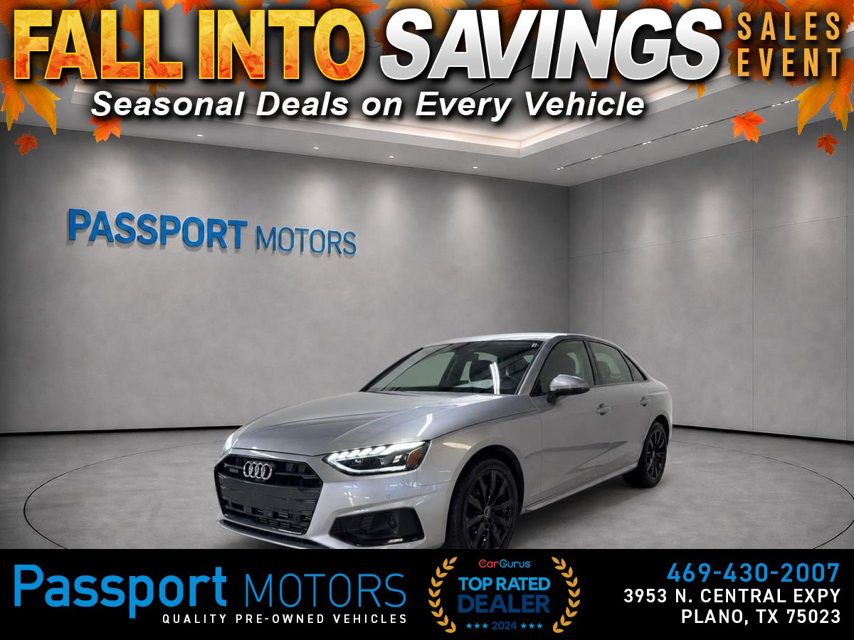 Silver 2023 Audi A4 Sedan All-Wheel Drive 7-Speed Dual Clutch
