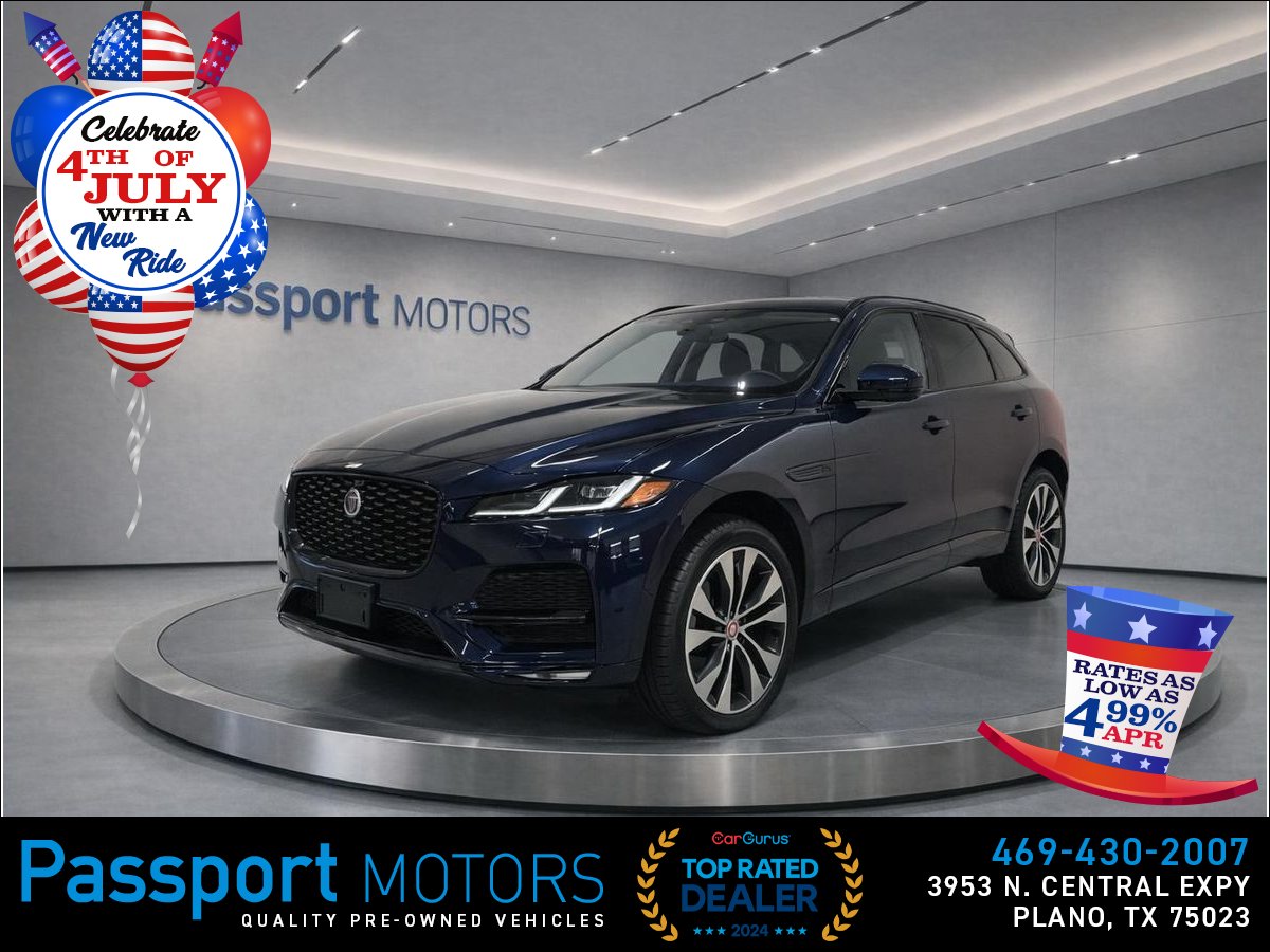 Blue 2021 Jaguar F-PACE SUV / Crossover All-Wheel Drive 8-Speed Automatic