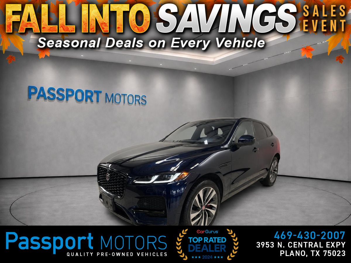 Blue 2021 Jaguar F-PACE SUV / Crossover All-Wheel Drive 8-Speed Automatic