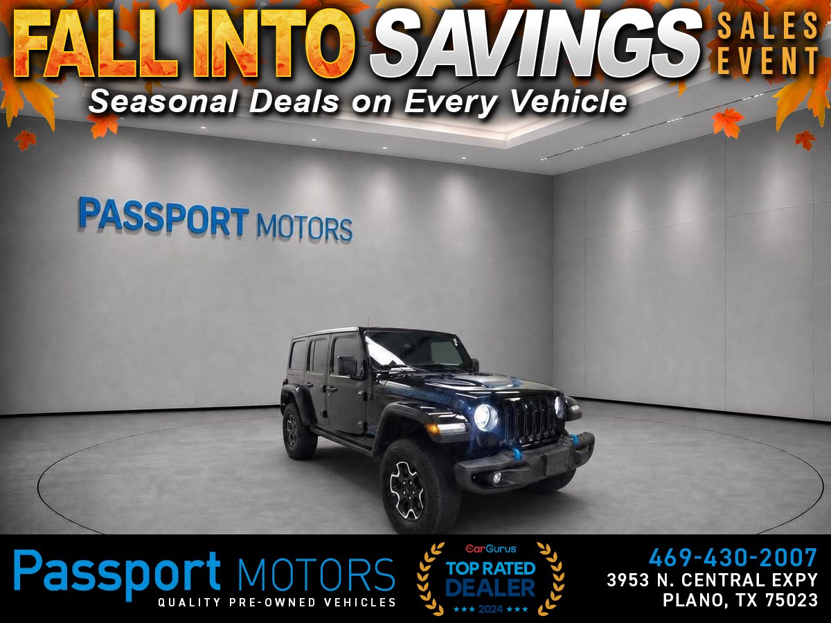 Black 2021 Jeep Wrangler 4xe SUV / Crossover Four-Wheel Drive 8-Speed Automatic