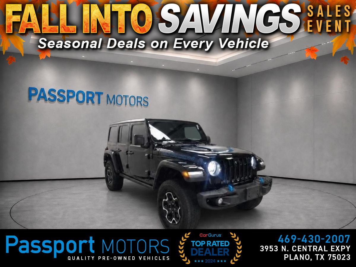 Black 2021 Jeep Wrangler 4xe SUV / Crossover Four-Wheel Drive 8-Speed Automatic