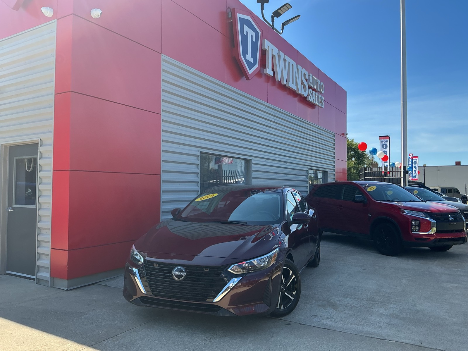 Red 2025 Nissan Sentra Sedan Front-Wheel Drive Continuously Variable Transmission