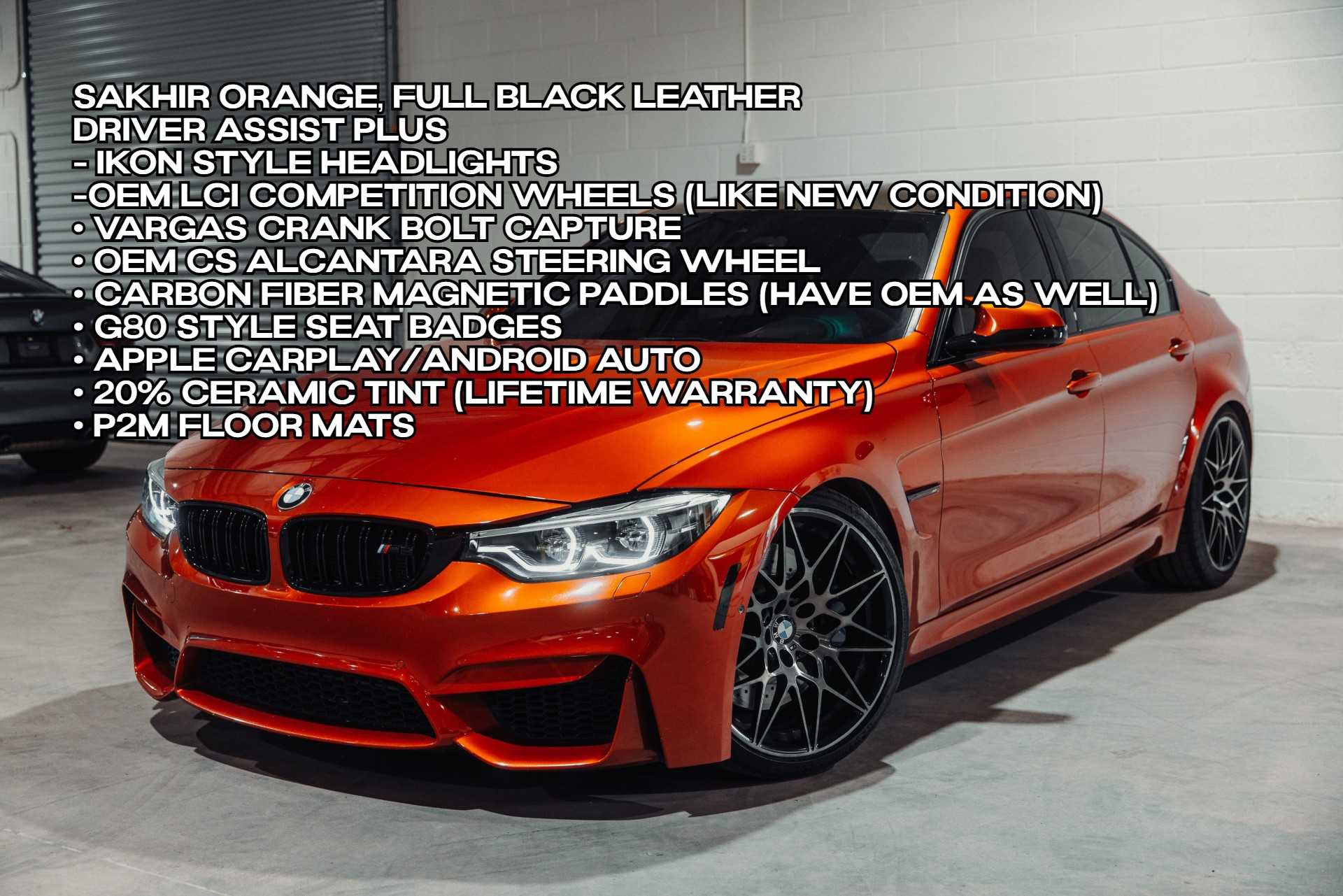 Orange 2015 BMW M3 Sedan RWD Sedan Rear-Wheel Drive 7-Speed Automatic