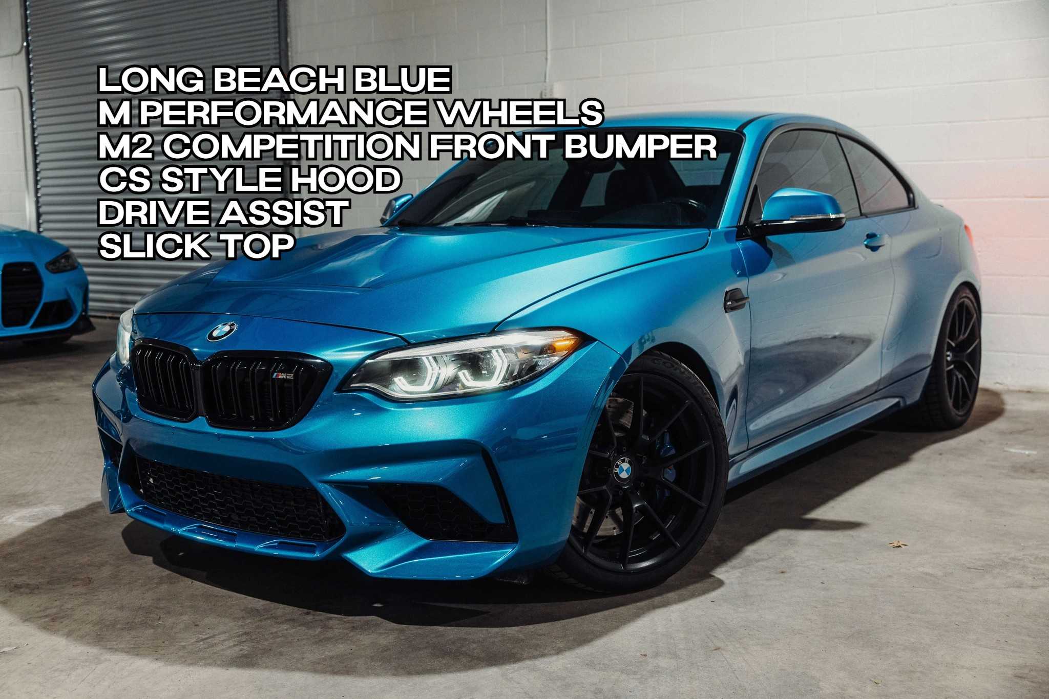Blue 2018 BMW M2 RWD Coupe Rear-Wheel Drive 7-Speed Dual Clutch