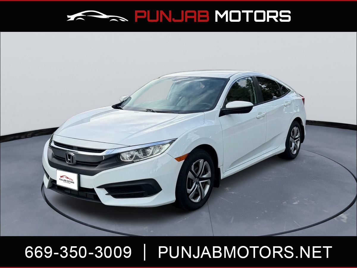 White 2018 Honda Civic Sedan Front-Wheel Drive Continuously Variable Transmission